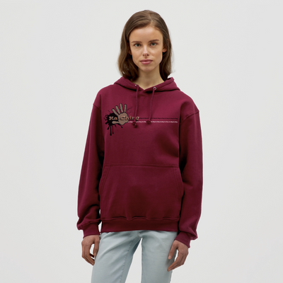Ka-Ching Unisex Hoodie Ching Bronze logo - bordeaux