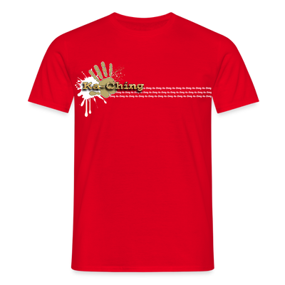 Unisex T-Shirt Ching Gold Logo WH/Dark CHGD-T-02d - red