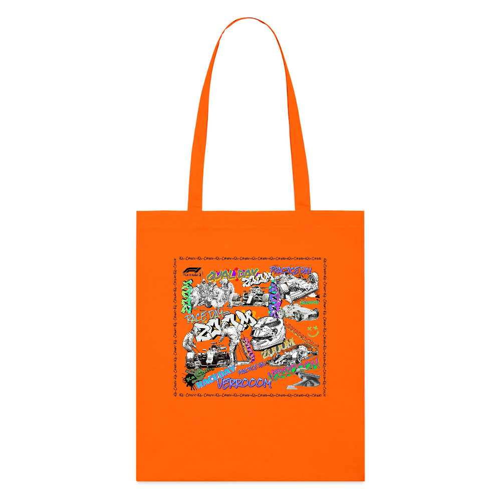 Graffiti F1Tote Bag - bright orange