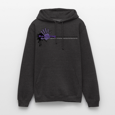Unisex Hoodie Ching Purple logo - charcoal grey