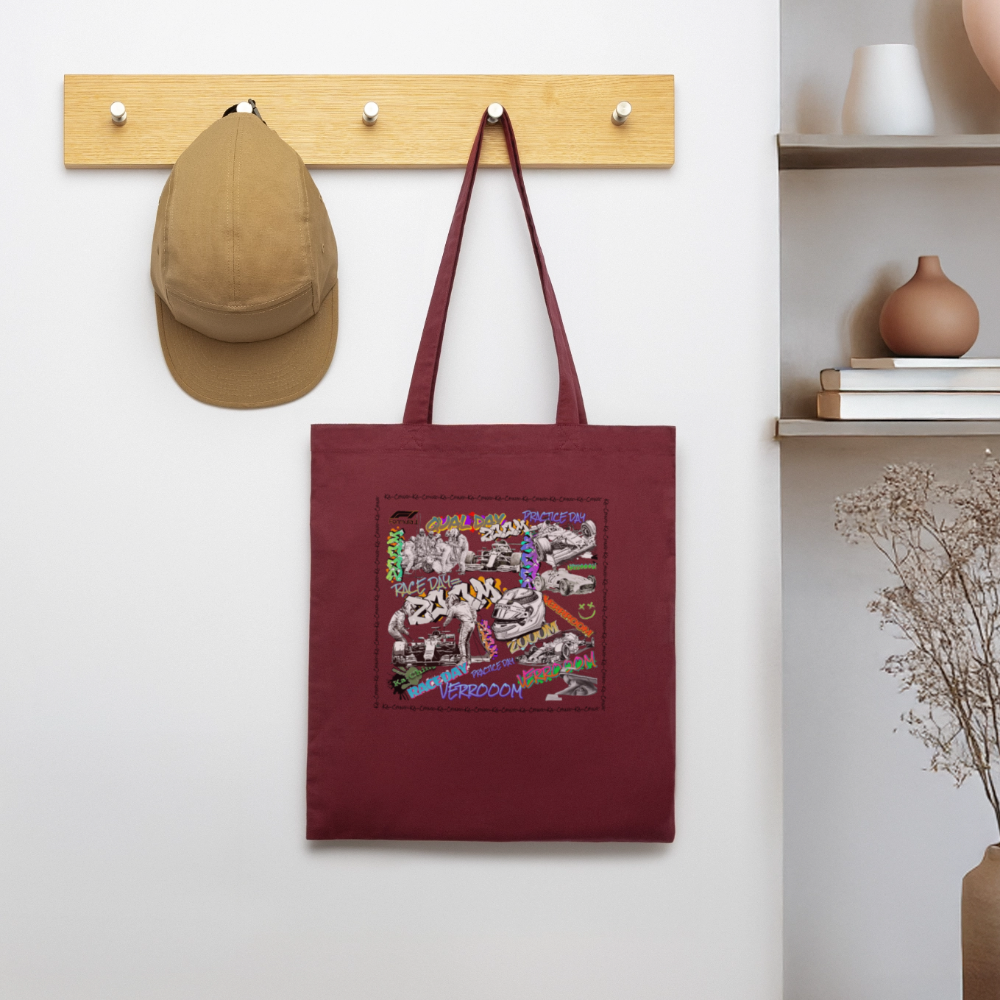 Graffiti F1Tote Bag - burgundy
