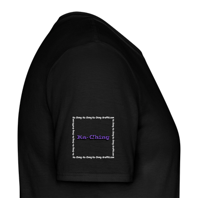 Unisex T-Shirt Ching Purple Logo WH/Dark CHPU-T-06d - black