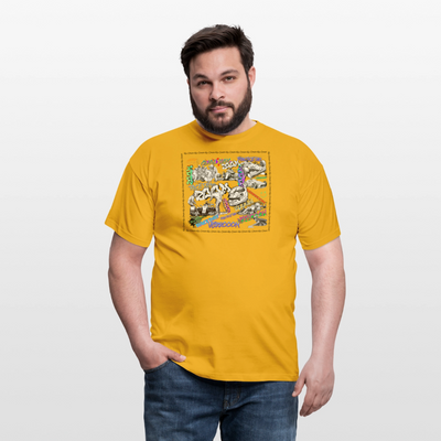 Unisex T-Shirt F1 Graffiti - yellow