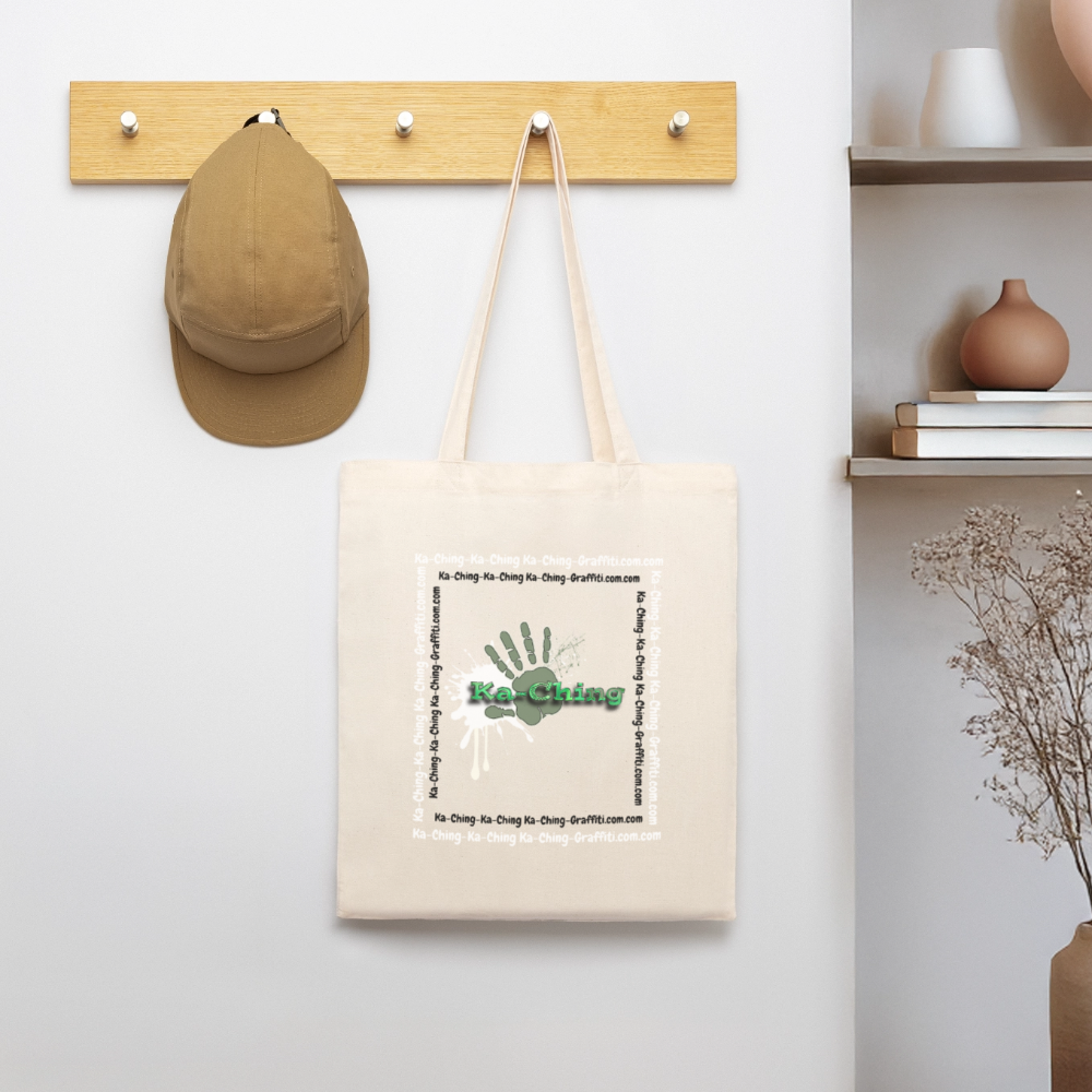 Ching Tote Bag Green Logo - natural raw