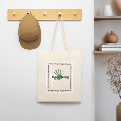 Ching Tote Bag Green Logo - natural raw