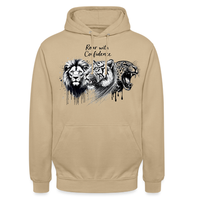 Ka-Ching Raw with confidence Unisex Hoodie - beige