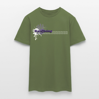 Unisex T-Shirt Ching Purple Logo WH/Dark CHPU-T-06d - military green