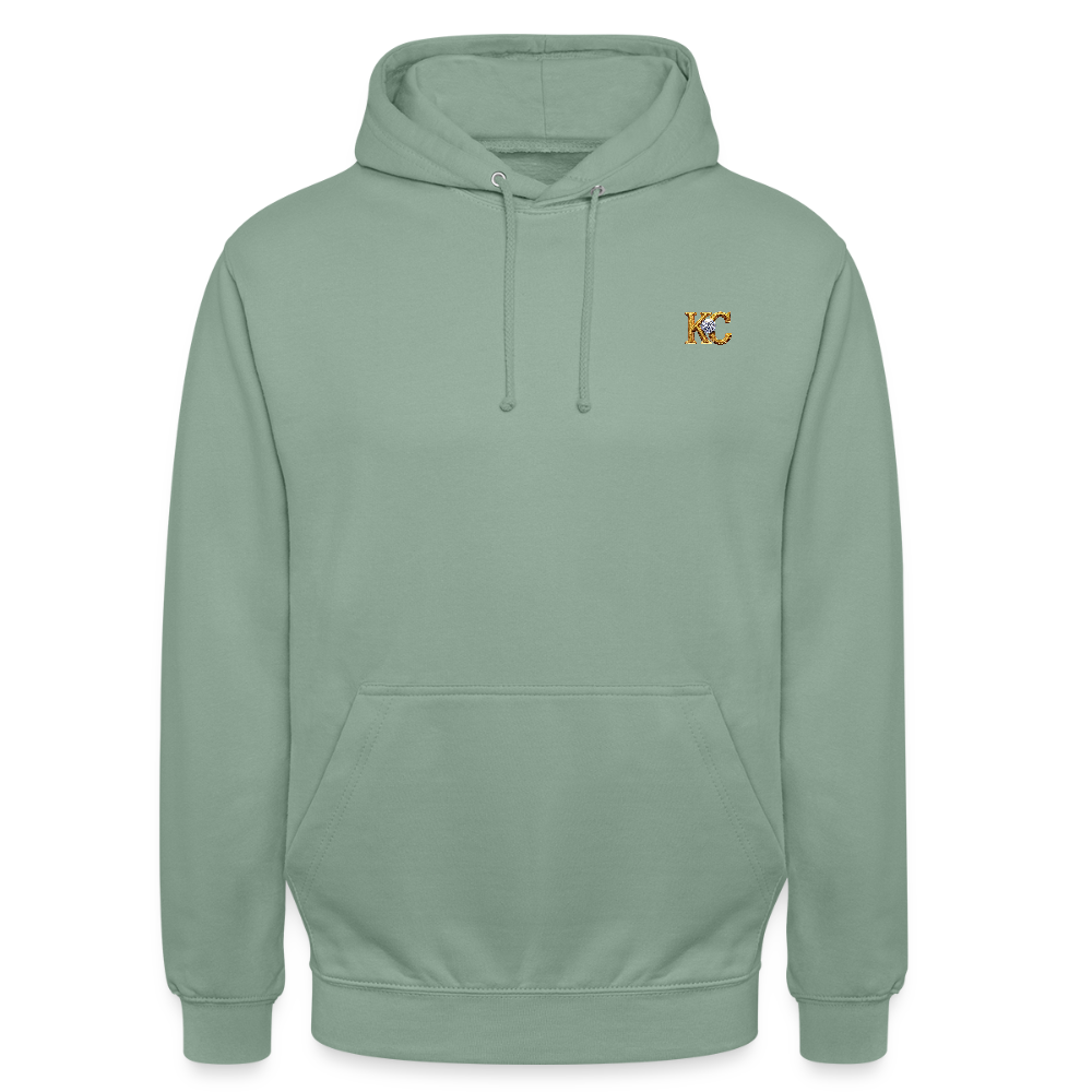 Minimal Range Unisex Hoodie limited Ka-Ching design2 - steel green