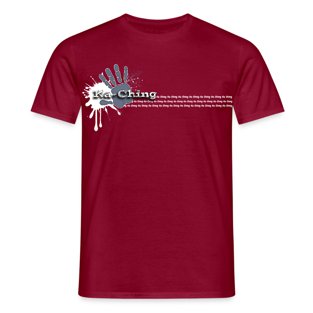 Unisex T-Shirt Ching Silver Logo WH/Dark CHSLR-T-03d - brick red