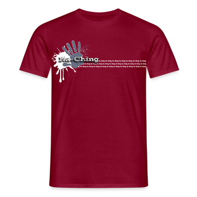 Unisex T-Shirt Ching Silver Logo WH/Dark CHSLR-T-03d - brick red
