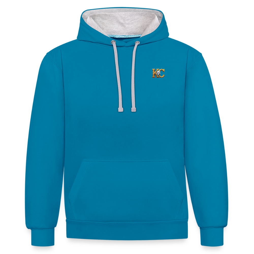 Diamond Range Millenium Heist 2000 Hoodie limited edition - peacock blue/heather grey