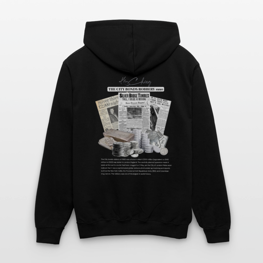 Silver Range City Bonds Robɓery 1990 Hoodie limited edition - black/heather grey
