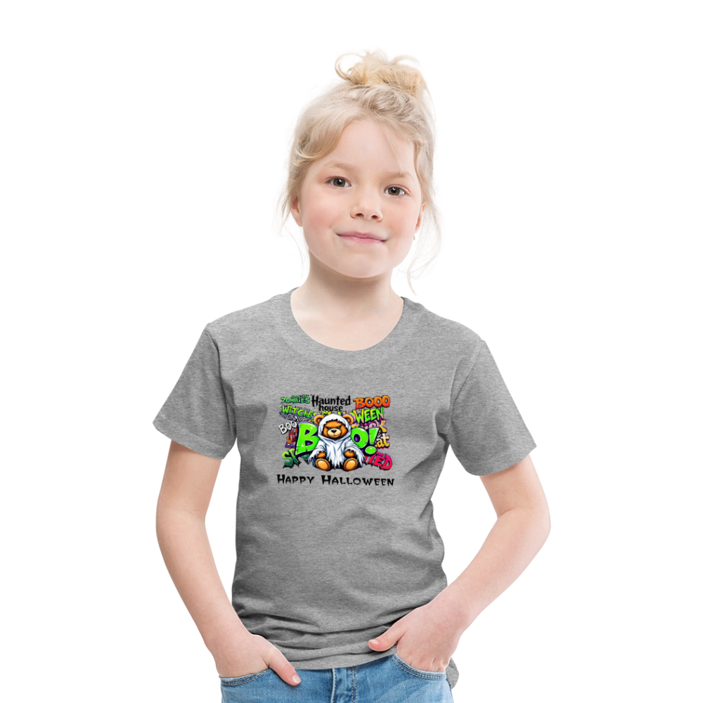 Teddie Ghost boo Tee - heather grey