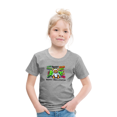 Teddie Ghost boo Tee - heather grey
