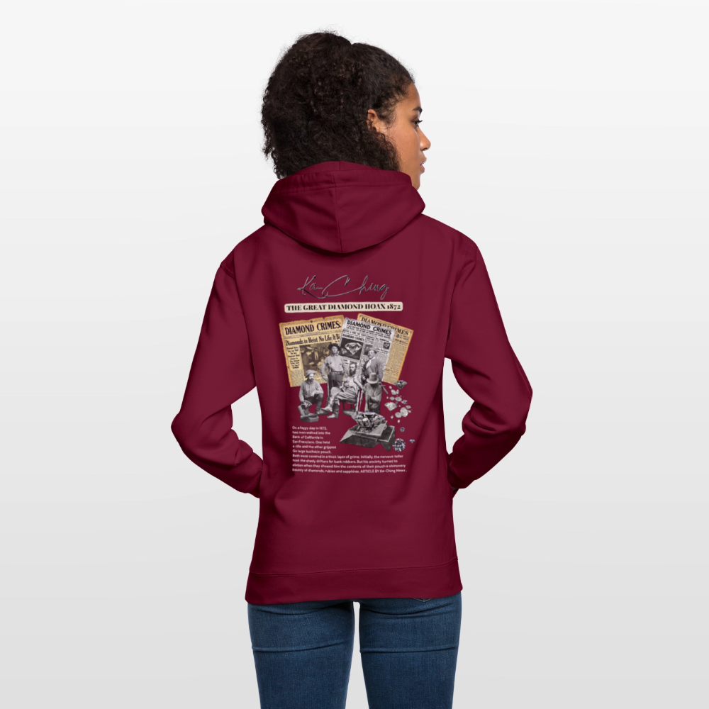 Diamond Range Unisex Hoodie limited editions design 2 - bordeaux