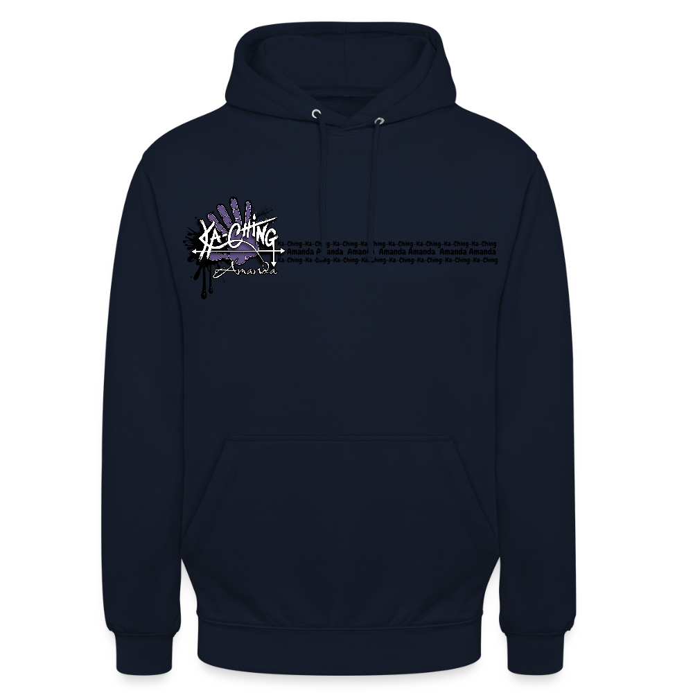 Ka-Ching Unisex Hoodie Ching Purple logo - navy