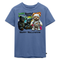 Teddies zombie mummy Halloween Tee - stone blue