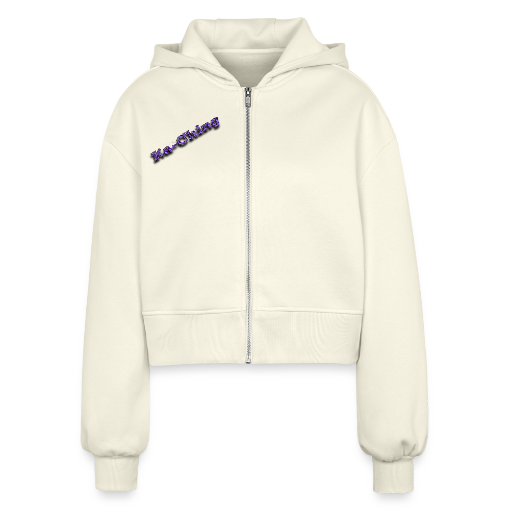 Ka-Ching Women’s Oversized Cropped Hooded Jacket - nature