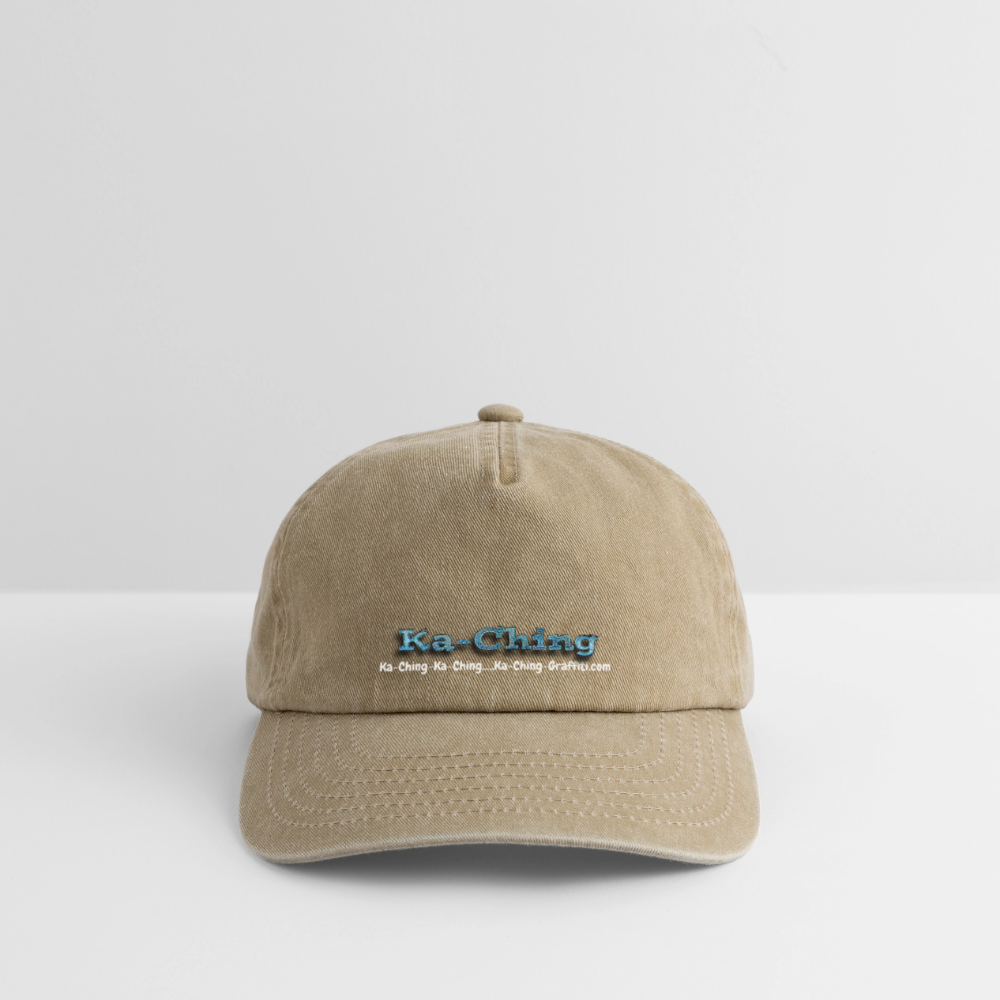 Ka-Ching Cap blue Logo - vintage beige