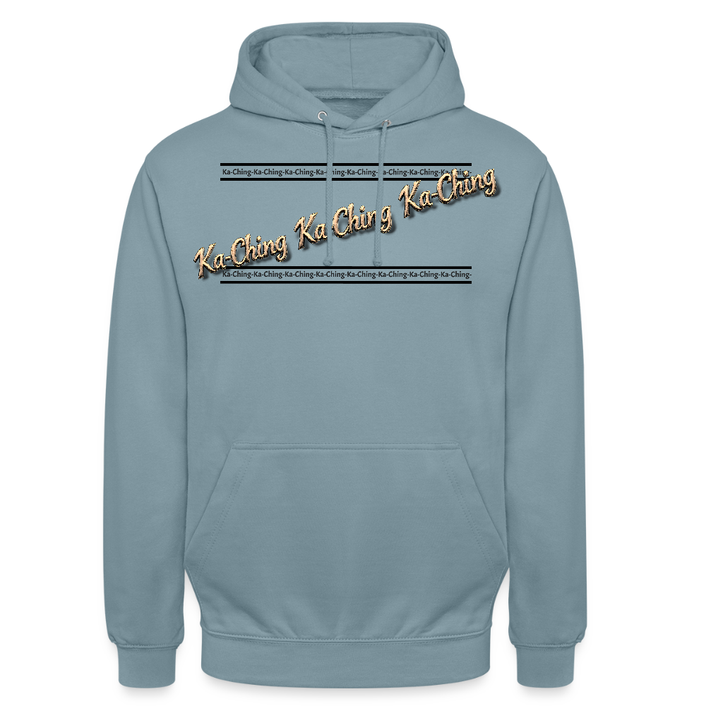 Ka-Ching Unisex Hoodie design 2 - stonewash blue