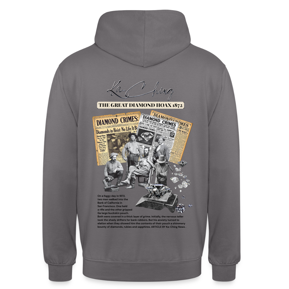 diamond range limited edition Hoodie  design 1 light background - elephant grey