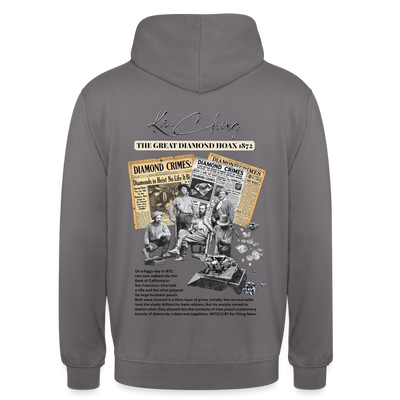 diamond range limited edition Hoodie  design 1 light background - elephant grey