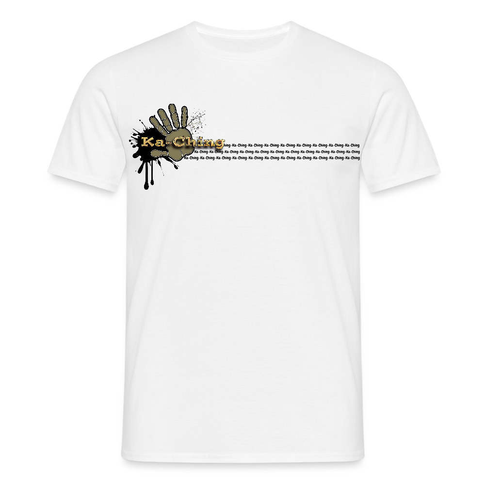 Ka-Ching T-Shirt Ching Gold Logo CHGD-T-02w - white