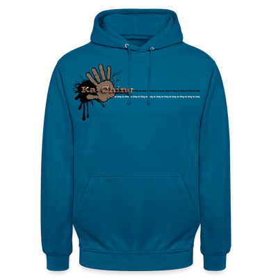 Ka-Ching Unisex Hoodie Ching Bronze logo - deep sea blue 