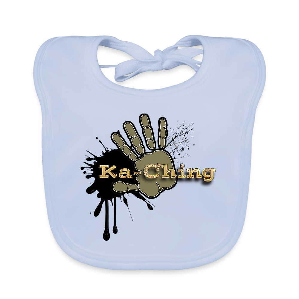 Baby Organic Bib gold - sky blue