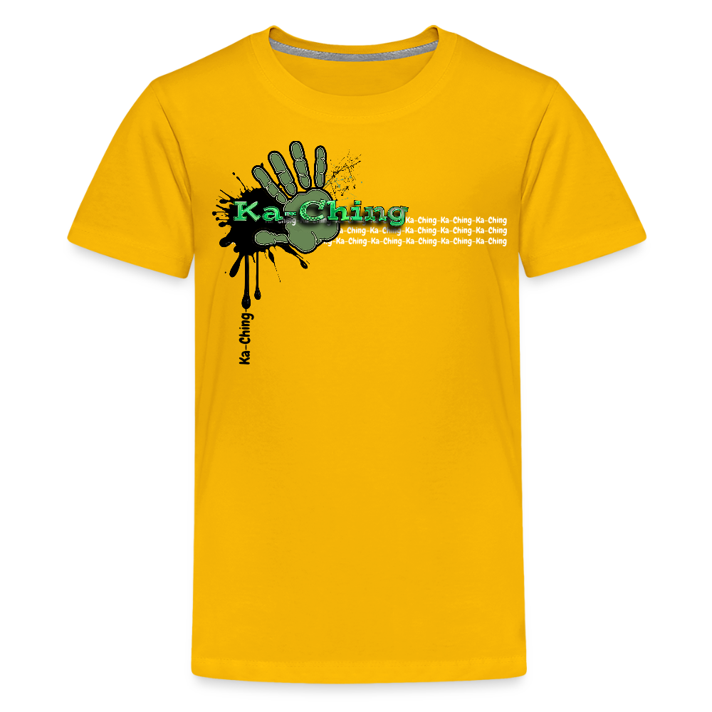 Ka-Ching T-Shirt Ching Green Logo - sun yellow