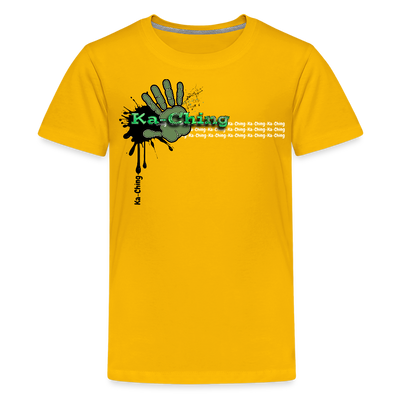 Ka-Ching T-Shirt Ching Green Logo - sun yellow
