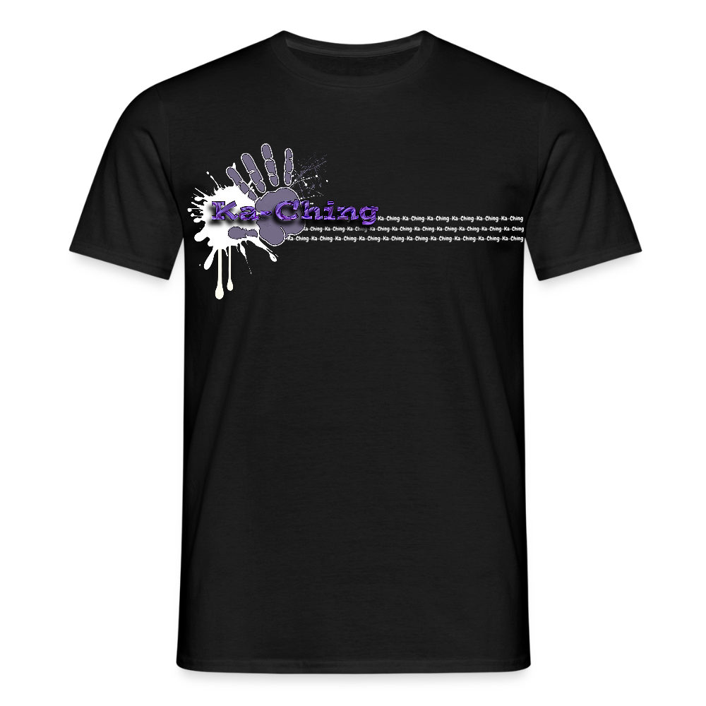 Unisex T-Shirt Ching Purple Logo WH/Dark CHPU-T-06d - black