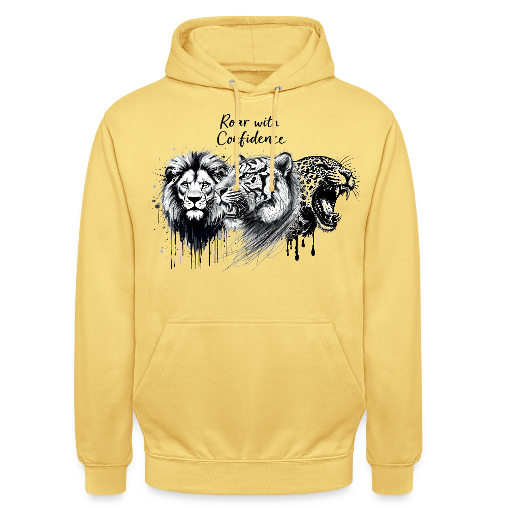 Ka-Ching Raw with confidence Unisex Hoodie - lemon yellow
