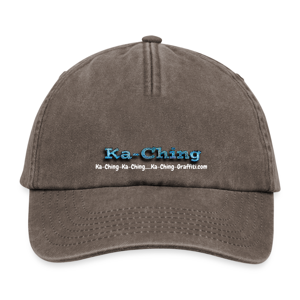 Ka-Ching Cap blue Logo - vintage brown