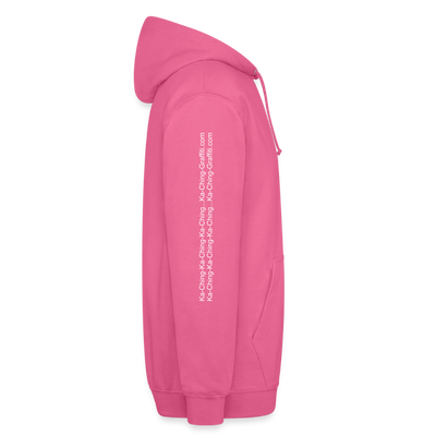 Unisex Hoodie Ching Purple logo - pink