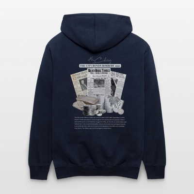 Silver Range City Bonds Robɓery 1990 Hoodie limited edition - navy/heather grey