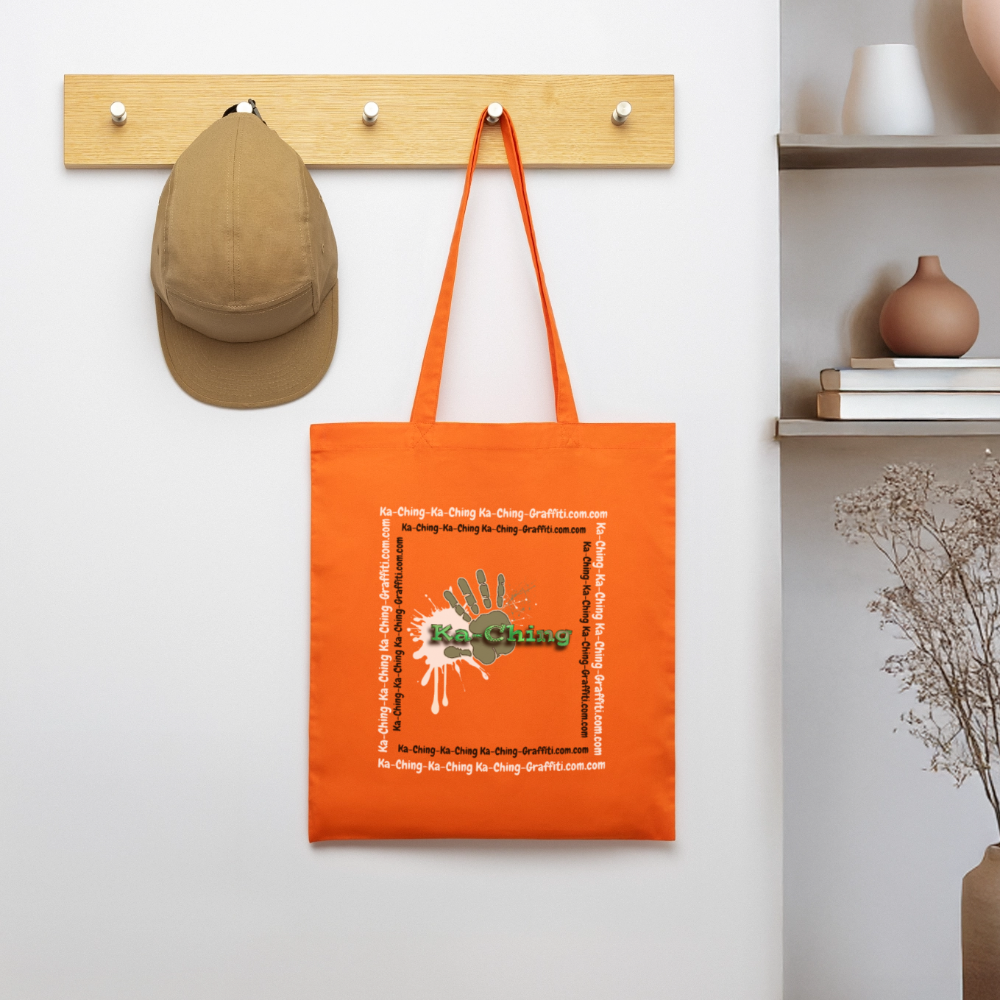 Ching Tote Bag Green Logo - bright orange