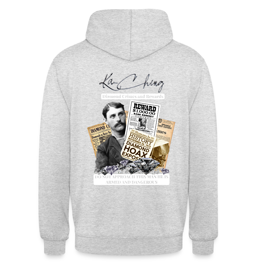 diamond range limited edition Hoodie  design 3 - light heather grey