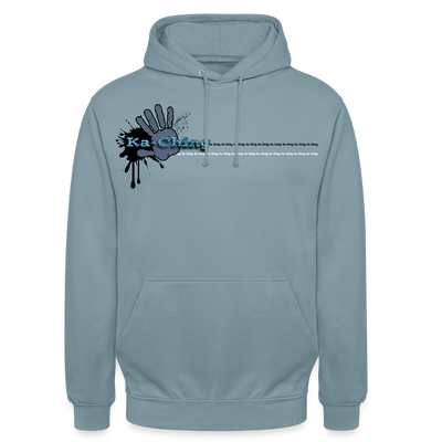 Unisex Hoodie Ching Blue logo - stonewash blue