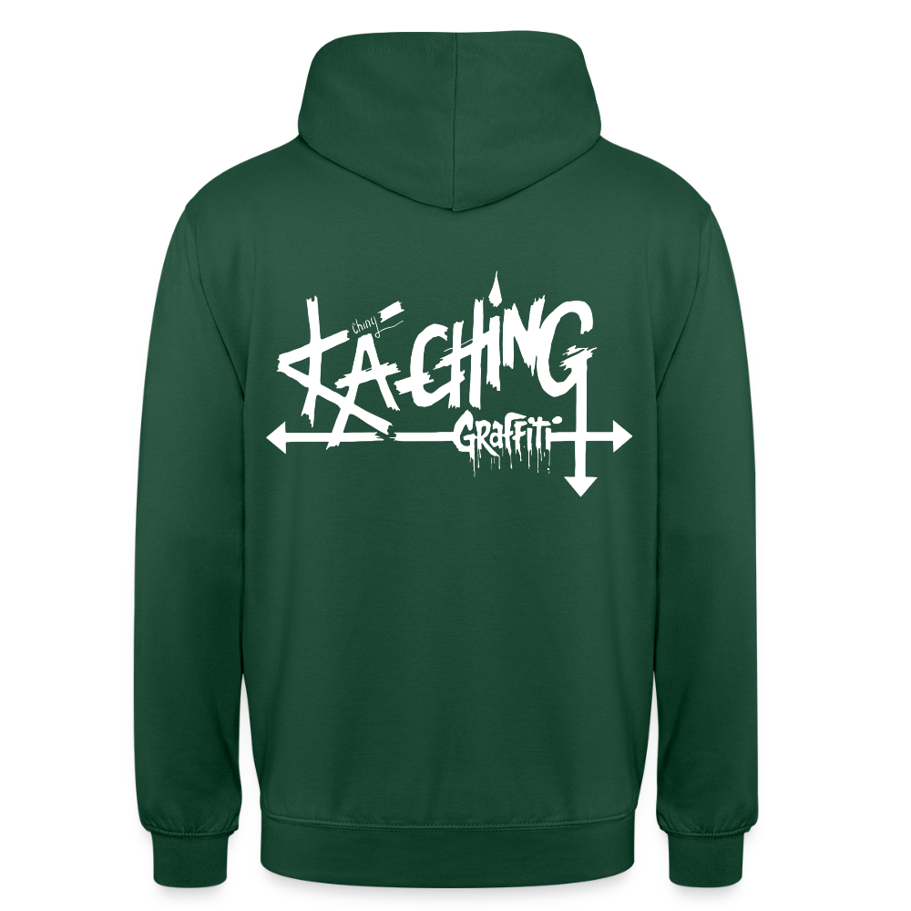 Minimal Range Unisex Hoodie limited Ka-Ching ⁶design - bottle green
