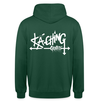 Minimal Range Unisex Hoodie limited Ka-Ching ⁶design - bottle green