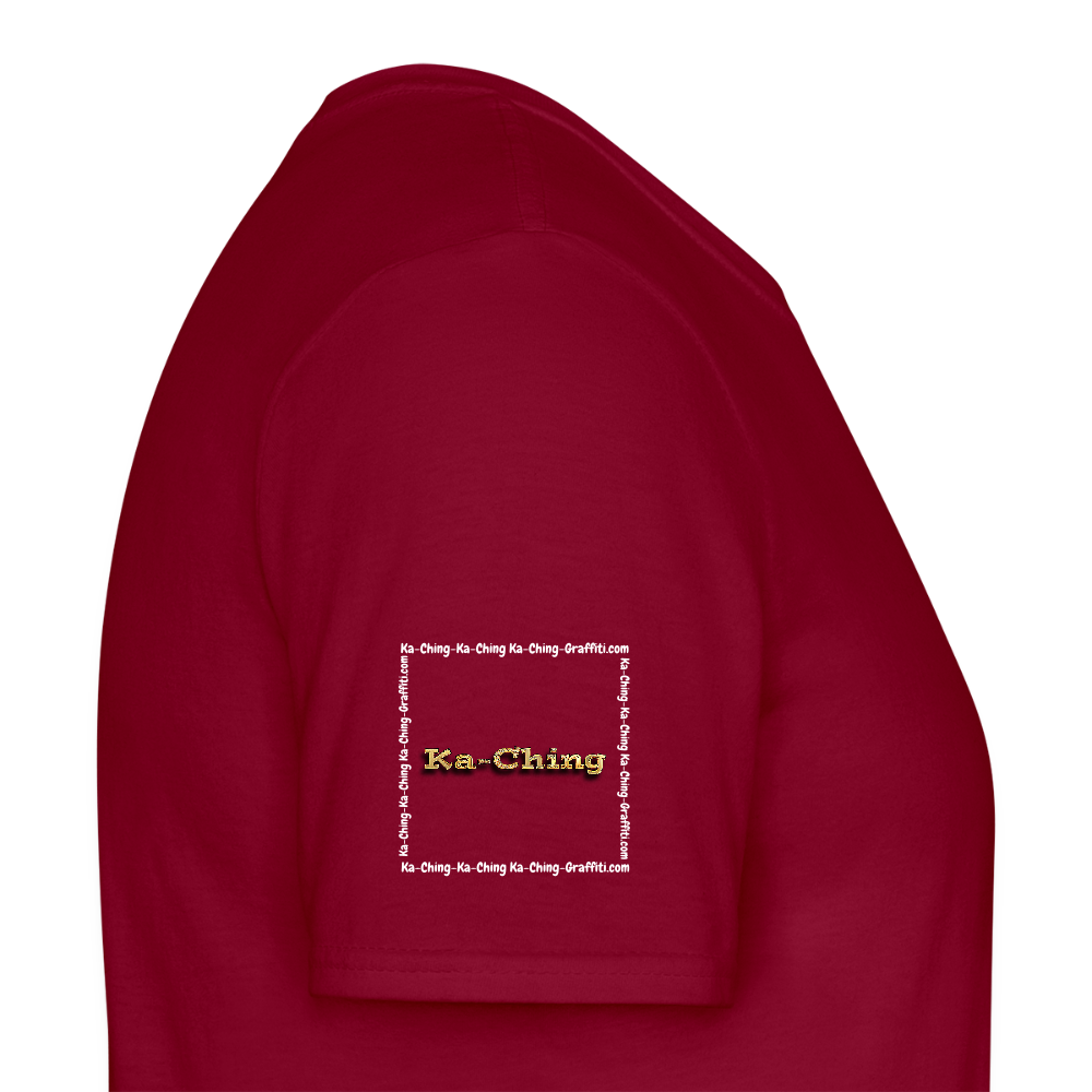 Unisex T-Shirt Ching Gold Logo WH/Dark CHGD-T-02d - brick red