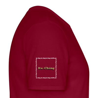 Unisex T-Shirt Ching Gold Logo WH/Dark CHGD-T-02d - brick red
