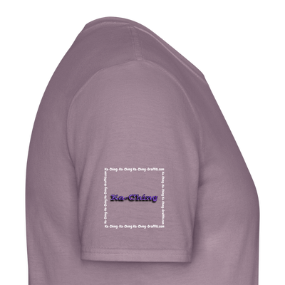Unisex T-Shirt Ching Purple Logo WH/Dark CHPU-T-06d - purple-grey 