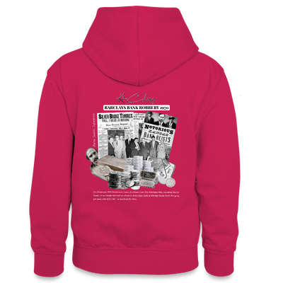 Silver Range Barclays bank Robɓery 1970 Hoodie limited edition - pink/navy