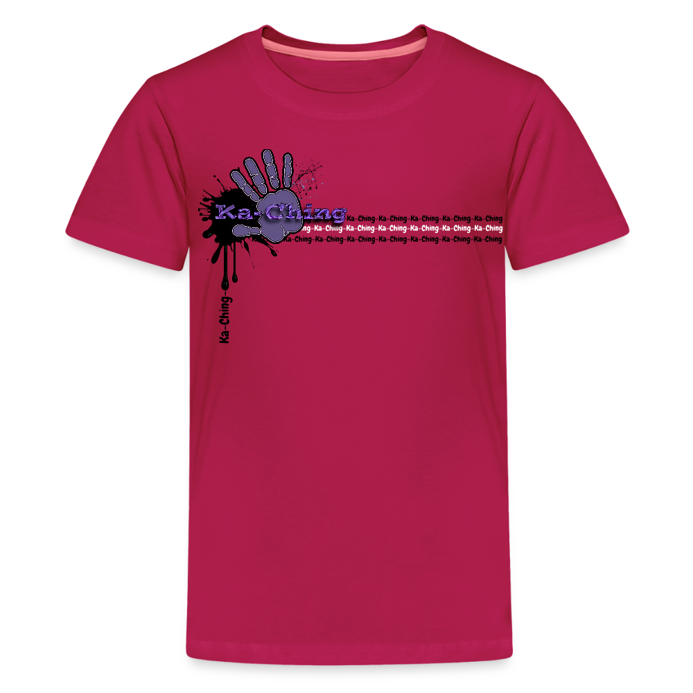 Unisex T-Shirt Ching Purple Logo - dark pink