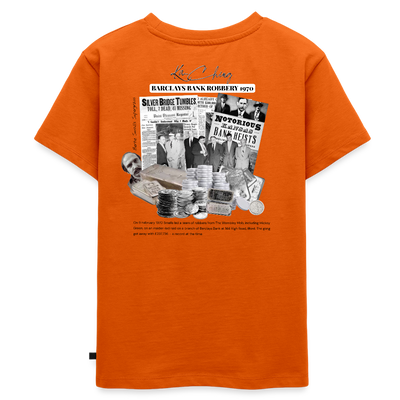 Silver Range Barclays bank Robɓery 1970 Tee limited edition - orange 