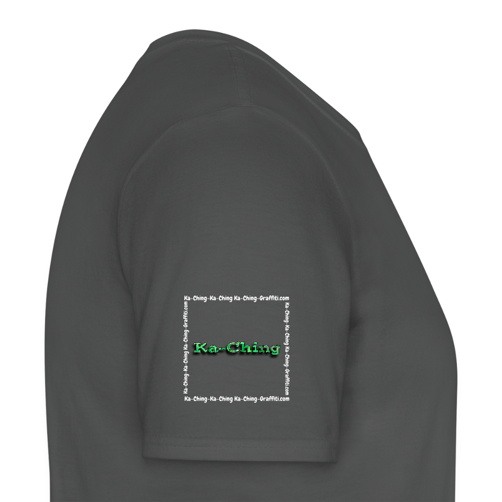 Unisex T-Shirt Ching Green Logo WH/Dark CHGR-T-01d - charcoal grey