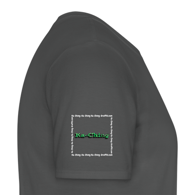 Unisex T-Shirt Ching Green Logo WH/Dark CHGR-T-01d - charcoal grey