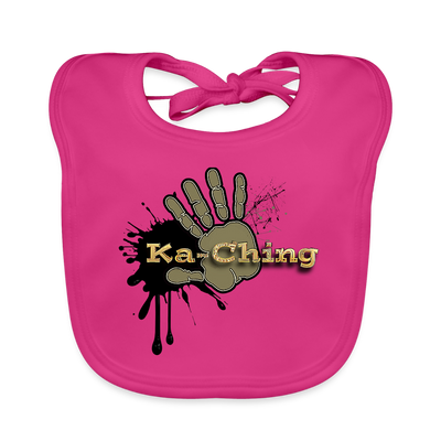 Baby Organic Bib gold - fuchsia